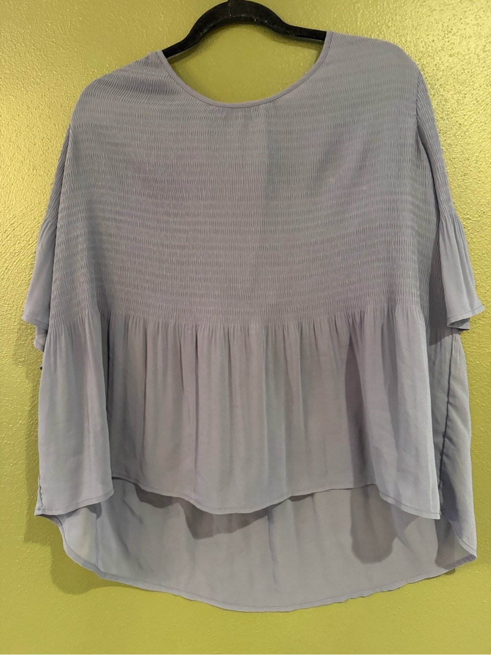 Pleione Pale Blue Tiered Smocked Yoke Tunic